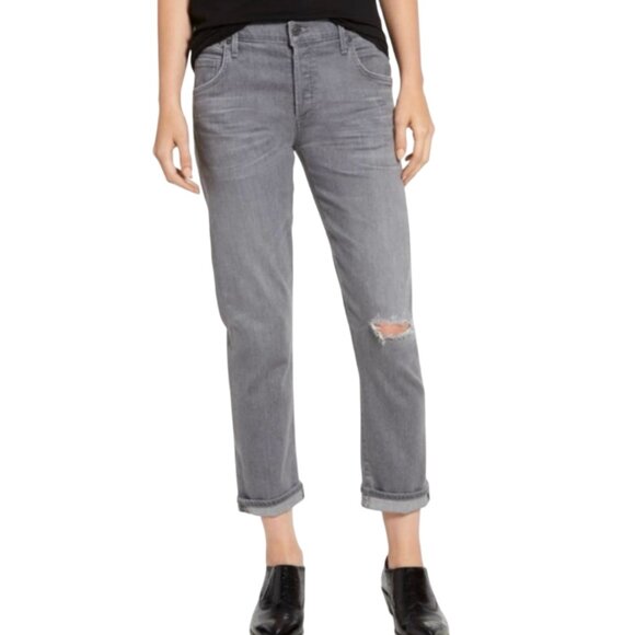 Citizens of Humanity Emerson Slim Boyfriend Jeans Denim Womens 29 Gray Ankle - Picture 13 of 13